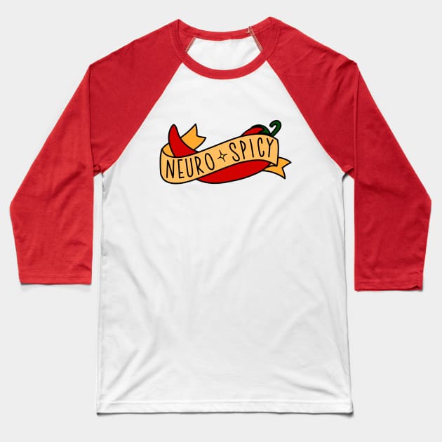 Neuro Spicy Baseball T-Shirt by alexhefe